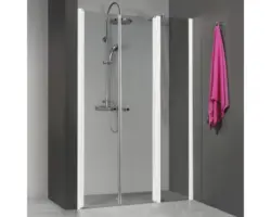 Pendeltür für Nische Breuer Elana 6 1200x2000 mm Anschlag rechts Echtglas Klar hell weiß