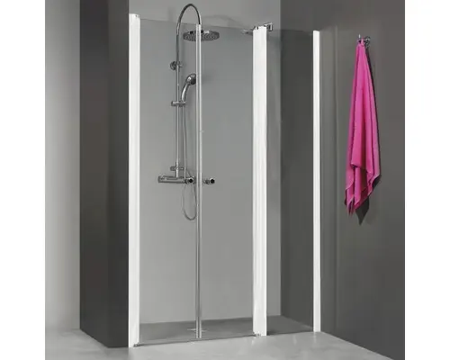 Pendeltür für Nische Breuer Elana 6 1200x2000 mm Anschlag rechts Echtglas Klar hell weiß