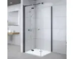 Hornbach Drehfalttür für Seitenwand Breuer Elana Komfort 800x2000 mm Anschlag links Dekorglas Bella C schwarz