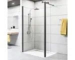 Hornbach Raumdusche Breuer Entra 1200x2000 mm Echtglas Klar hell schwarz matt mit festem Element 272 mm