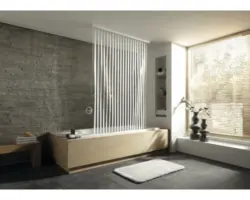 Duschrollo Kleine Wolke für Kassette 128x240 cm 100 Streifen weiß