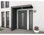 Hornbach Gutta Rechteckvordach BS Plus 200x90 cm anthrazit inkl. Seitenteil links und integriertem Entwässerungssystem