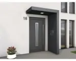 Hornbach Gutta Rechteckvordach BS Plus 160x90 cm anthrazit inkl. Seitenteil rechts und Briefkasten UP10-110 DB703 anthrazit