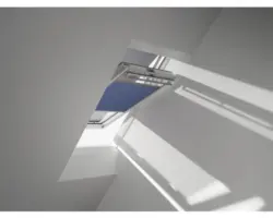 VELUX Vorteils-Set Hitzeschutz-Markise transparent schwarz und Wabenplissee Faltstore blau FOP PK102 1156S