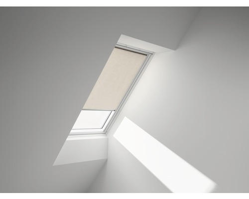 VELUX Sichtschutzrollo sand uni manuell Rahmen aluminium RFL F06 4155S