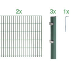 Doppelstabmatten-Set ALBERTS 6/5/6 400 x 100 cm grün