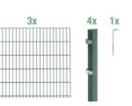 Hornbach Doppelstabmatten-Set ALBERTS 6/5/6 600 x 120 cm grün