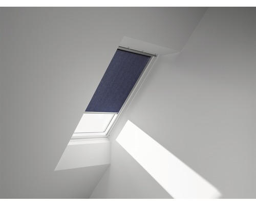 VELUX Sichtschutzrollo dunkelblau uni manuell Rahmen aluminium RFL U10 9050S