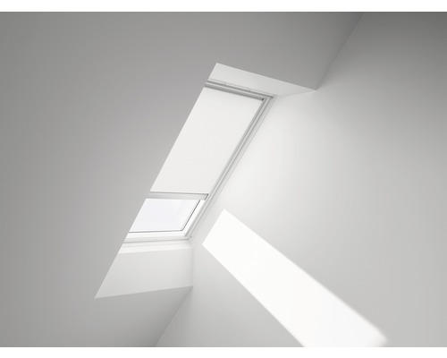 VELUX Sichtschutzrollo weiß uni solarbetrieben Rahmen aluminium RSL M06 1028S