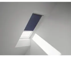 VELUX Sichtschutzrollo dunkelblau uni elektrisch Rahmen aluminium RML U10 9050S