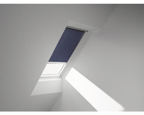 VELUX Sichtschutzrollos dunkelblau uni solarbetrieben Rahmen aluminium RSL F06 9050S