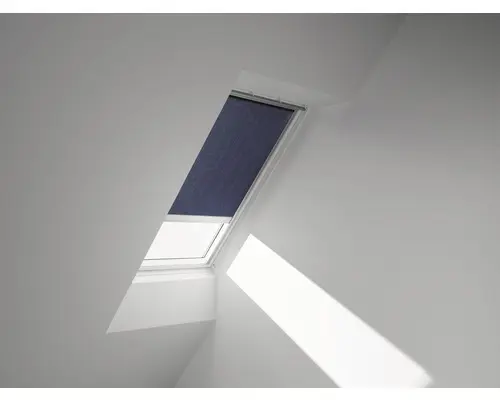 VELUX Sichtschutzrollo dunkelblau uni elektrisch Rahmen aluminium RML U10 9050S