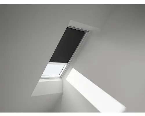 VELUX Sichtschutzrollos schwarz uni solarbetrieben Rahmen aluminium RSL PK08 4069S