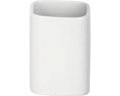 Zahnputzbecher Wenko Hexa weiß matt