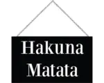 Hornbach Holzschild mit Kette Hakuna Matata 23x13 cm
