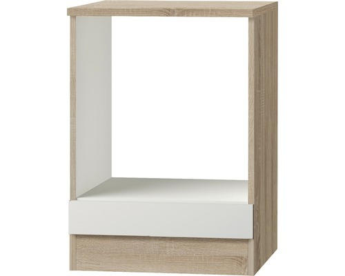 Herdumbauschrank Optifit Dakar weiß glänzend 60x84,8x60 cm