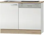 Hornbach Spülzentrum Optifit Dakarweiß glänzend 110x84,8x60 cm mit Drehtür