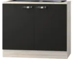 Hornbach Spülzentrum Optifit Faro anthrazit 100x84,8x60 cm mit Drehtür