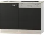 Hornbach Spülenzentrum Optifit Faro anthrazit 110x84,8x60 cm mit Drehtür