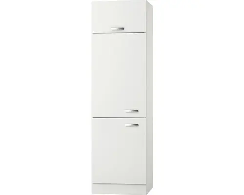 Kühlumbauschrank Optifit Lagos weiß glänzend 60x211,8x58,4 cm mit Drehtür