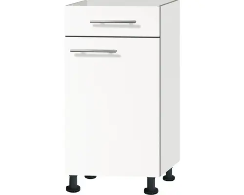 Unterschrank Optifit Bengt weiß 40x87x58,4 cm mit Drehtür
