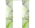 Hornbach Flächenvorhang Blattari grün 60x245 cm 3er-Set