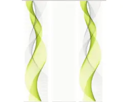 Flächenvorhang Opalia apfelgrün 60x245 cm 3er-Set