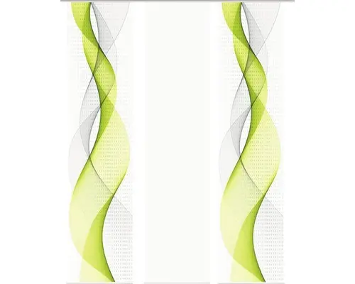 Flächenvorhang Opalia apfelgrün 60x245 cm 3er-Set