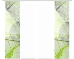 Flächenvorhang Blattari grün 60x245 cm 4er-Set