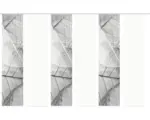 Hornbach Flächenvorhang Blattari grau 60x245 cm 6er-Set