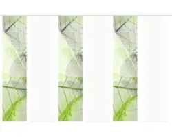Flächenvorhang Blattari grün 60x245 cm 6er-Set