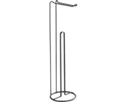 Stand Toilettenpapierhalter Wenko 2 in 1 Lugano schwarz
