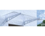 Hornbach Vordach ARON Pultform Metz VSG 150x105 cm weiß ohne Wandanschlussprofil