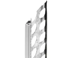 CATNIC Putzabschlussprofil Stahl verzinkt mit PVC Nase für Putzstärke 10 mm 2500 x 10 x 53 mm Bund = 25 St