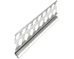 CATNIC Putzsockelprofil Stahl verzinkt mit PVC Nase für Putzstärke 14 mm 2500 x 14 x 53 mm Bund = 25 St