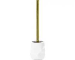 WC-Bürstengarnitur Kleine Wolke Golden Crackle weiß matt