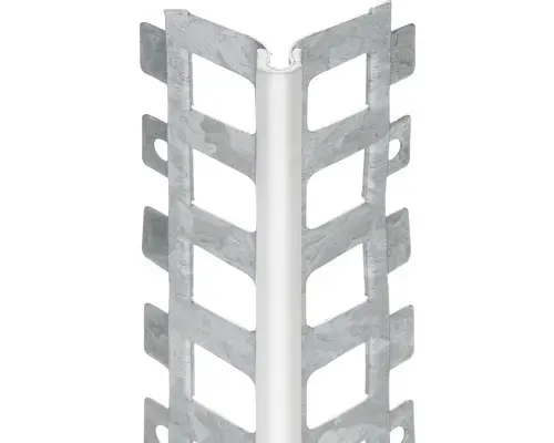 CATNIC Außenputzprofil Stahl verzinkt mit PVC Nase für Putzstärke 14 mm 2500 x 41 x 41 mm Pack = 15 St
