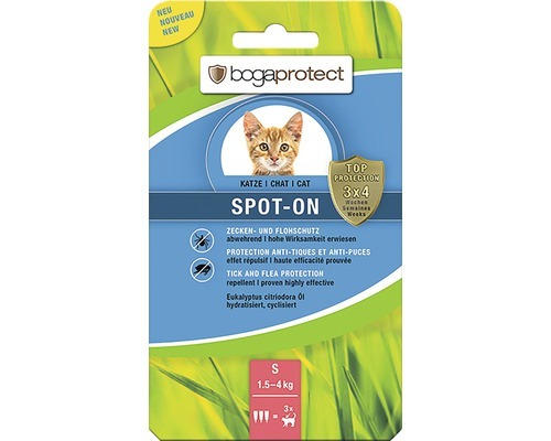 Zecken- und Floschutz Bogaprotect für Katzen von 1,5-4 kg