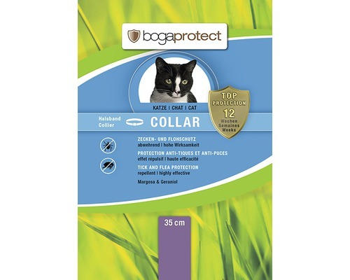 Zecken- und Flohband bogaprotect Collar für Katzen Halsumfang bis 35 cm abwehrend schwarz