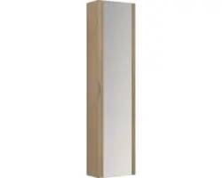 Hochschrank Baden Haus Eden mit Spiegeltüre 140x35x20 cm eiche