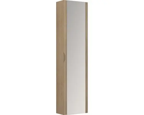 Hochschrank Baden Haus Eden mit Spiegeltüre 140x35x20 cm eiche