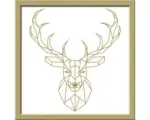 Hornbach Gerahmtes Bild Golden Polygon Deer 33x33 cm