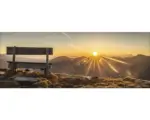 Hornbach Leinwandbild Bench & Horizon 27x77 cm