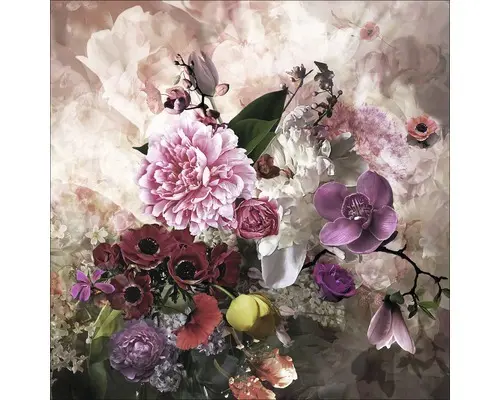 Glasbild Baroque Flowermix II 20x20 cm GLA2087