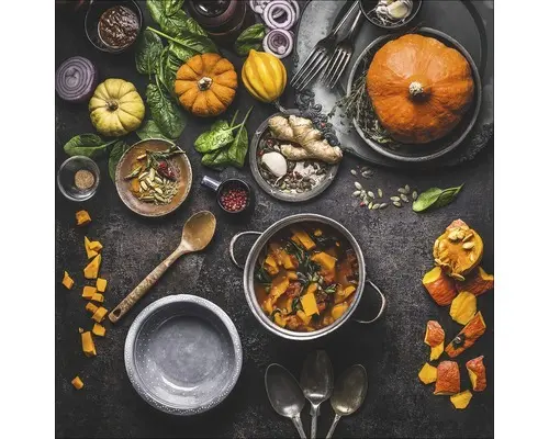 Glasbild Ingredients III 50x50 cm GLA2103