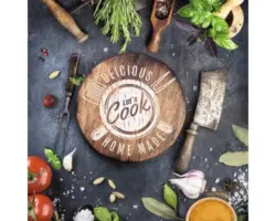 Glasbild Let´s cook 30x30 cm GLA2110