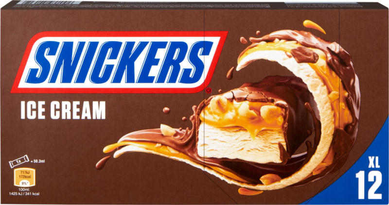 Snickers Ice Cream , 12 x 50,3 ml