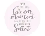 Hornbach Glasbild rund Lebe Den Moment Ø 20 cm GLR008