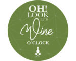 Hornbach Glasbild rund It's Wine O'Clock Ø 20 cm GLR009