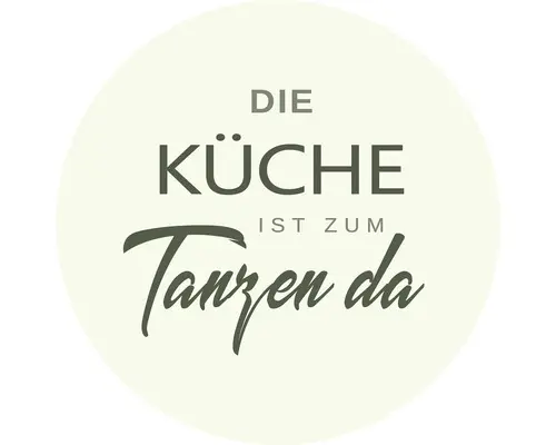 Glasbild rund Küche Zum Tanzen Ø 20 cm GLR019